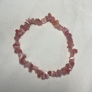 rose quartz anklet